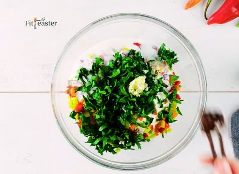 Step 3: Toss in the Veggies & Herbs