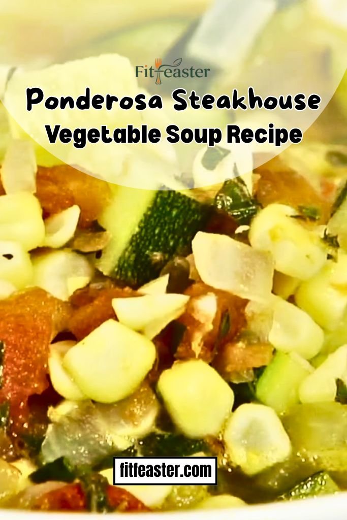Ponderosa Steakhouse Vegetable Soup Pinterest image