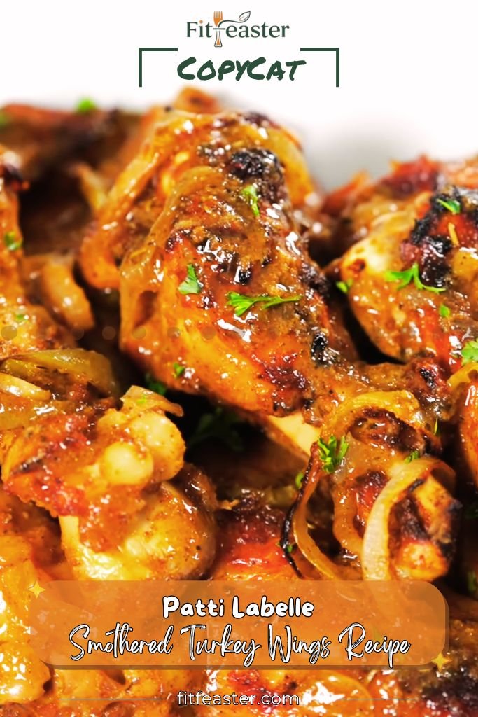 Patti Labelle Smothered Turkey Wings Recipe Pinterest image