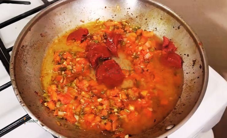 Step 4: Add Tomatoes and Chilies