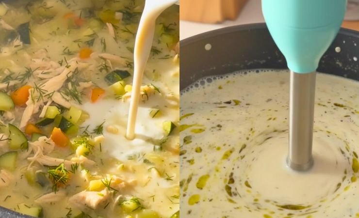 Add the Cream and blend